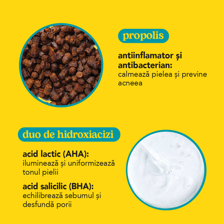 Demachiant facial 3 in 1, Propolis si Cimbru, 150 ml, Beesline 812600