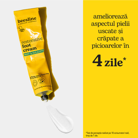 Crema reparatoare pentru picioare, Menta si Eucalipt, 100 ml, Beesline 812606