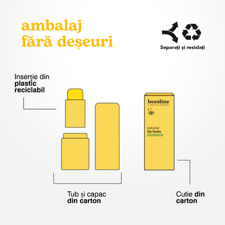 Balsam natural pentru buze, Tropical Lime, 4.5 g, Beesline 812621