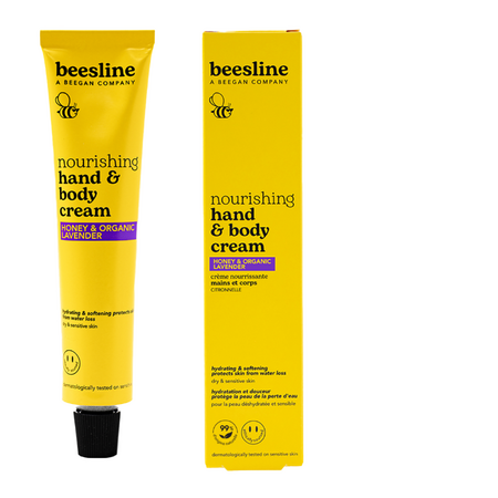 Crema nutritiva pentru maini si corp cu, Miere si Lavanda organica, 100 ml, Beesline