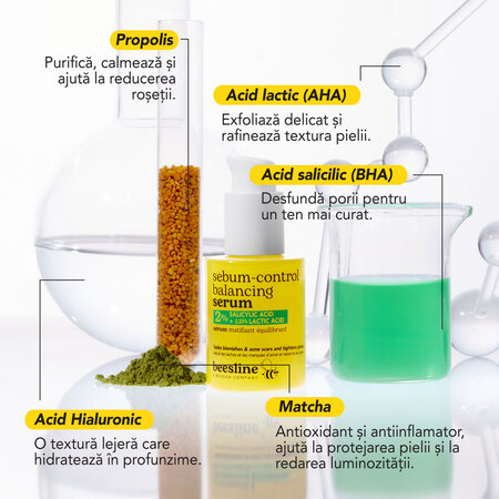 Ser echilibrant pentru controlul sebumului, 30 ml, Beesline 812661