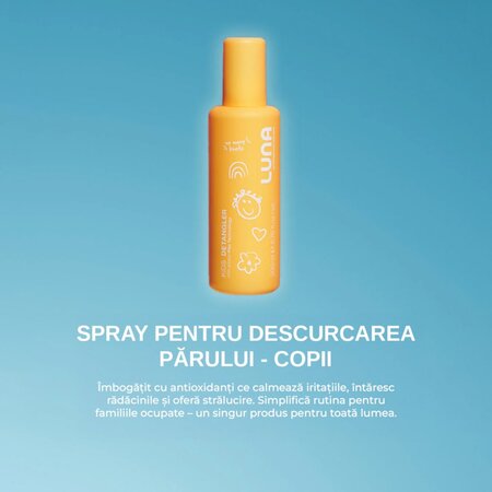 Spray pentru descurcarea parului copiilor fara clatire Kids, 200 ml, Luna 812712