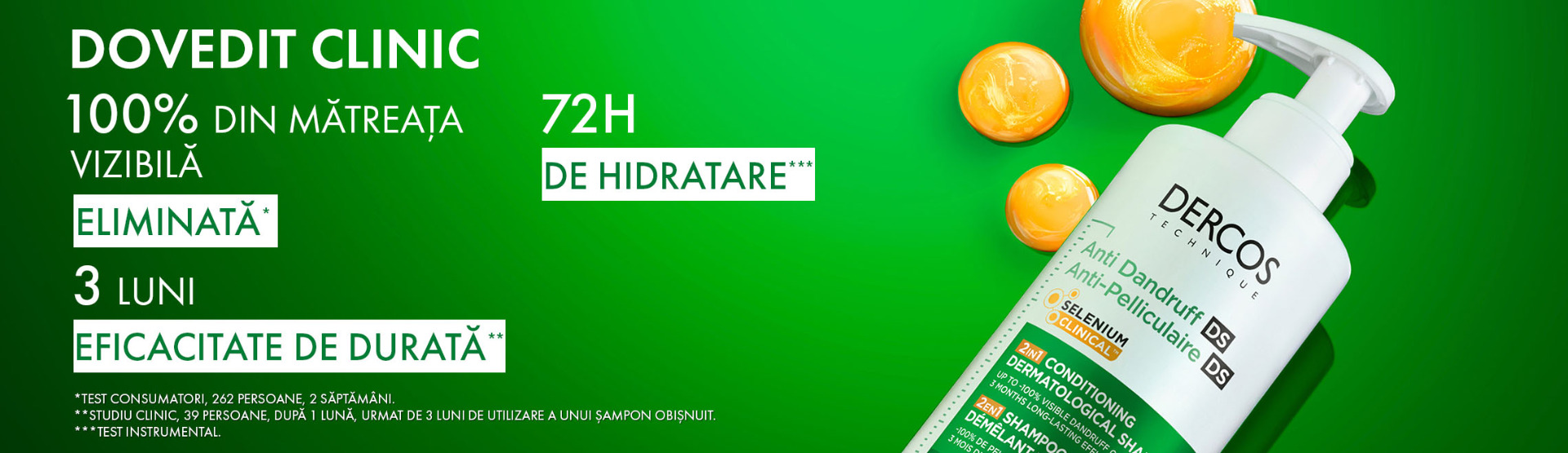 DERCOS Șampon și Balsam 2 în 1 Antimătreață și scalp cu senzație de mâncărime 390ml