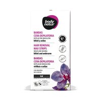 Benzi depilatoare pentru zona bikini si axila, extract de Orhidee, 12 bucati + 2 servetele, Body Natur