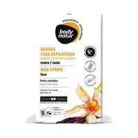 Benzi depilatoare faciale hipoalergenice pentru piele sensibila, Extract de ovaz, 12 bucati + 2 servetele, Body Natur