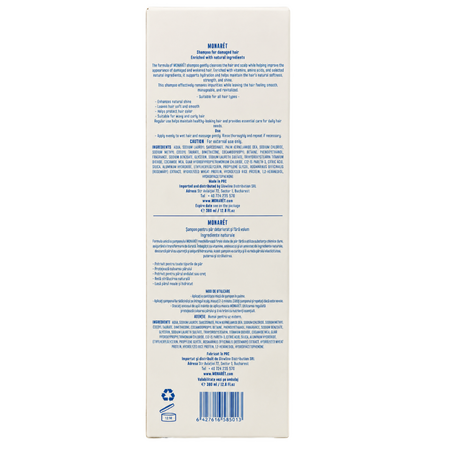 Sampon pentru par deteriorat si fara volum, 380 ml, Monaret 813154