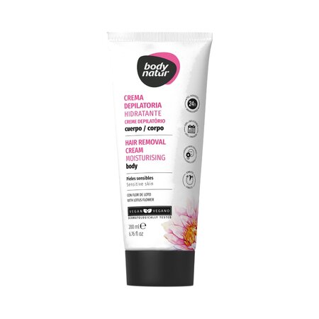 Crema depilatoare pentru piele sensibila, Floare de Lotus, 200 ml, Body Natur