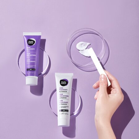 Crema decoloranta pentru par facial si corporal cu Ulei de Migdale Dulci, 2 x 50 ml, Body Natur 813135