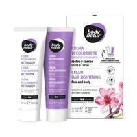 Crema decoloranta pentru par facial si corporal cu Ulei de Migdale Dulci, 2 x 50 ml, Body Natur