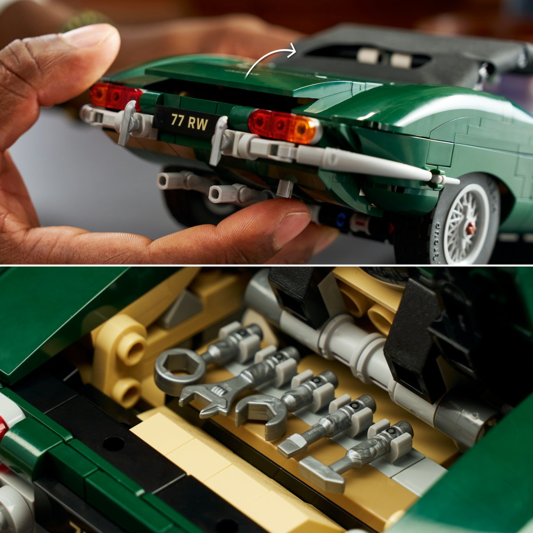 LEGO Jaguar E-Type – motor și habitaclu