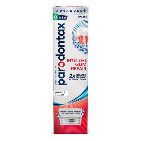 Pasta de dinti White & Polish Intensive Gum Repair, 75 ml, Parodontax 813618