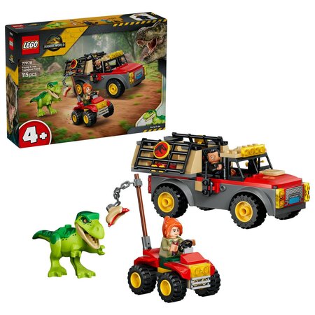 Camioneta de transport pentru un tanar T.rex, 77978, 4 ani+, 115, Lego