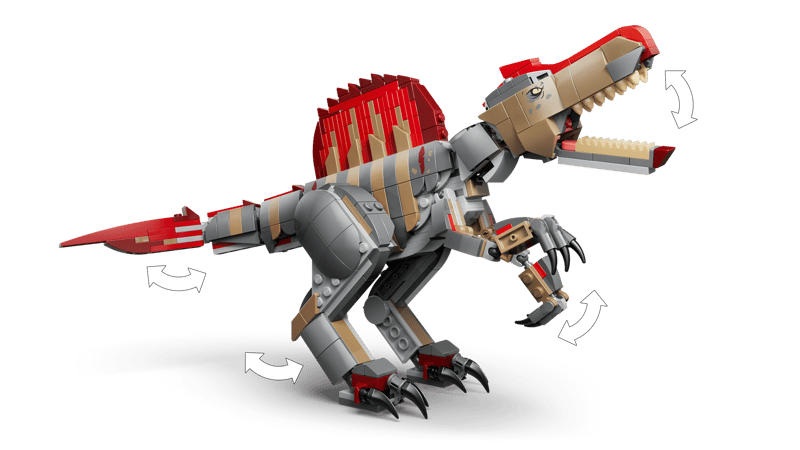 Spinosaurus LEGO cu elemente mobile