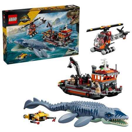 Un Mosasaurus ataca o barca, + 7 ani, 703 piese, Lego
