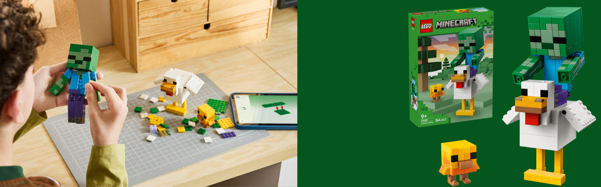 LEGO Minecraft Jocheu de găini 21582