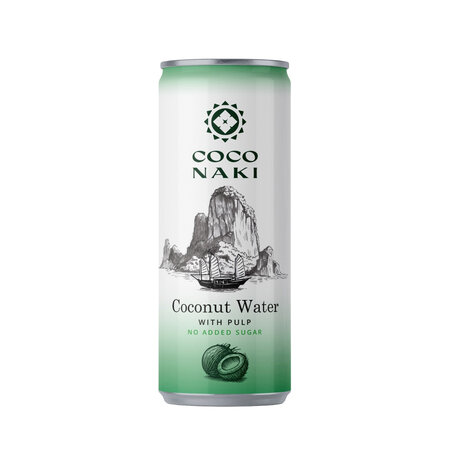 Apa de cocos cu pulpa, 320 ml, Coconaki