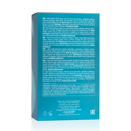 Ulei pentru par cret sau ondulat Semi di Lino Curls Multi-Benefit Oil, 100 ml, Alfaparf 814097