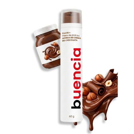 Pasta de dinti cu aroma de crema de ciocolata, 60 ml, Buencia