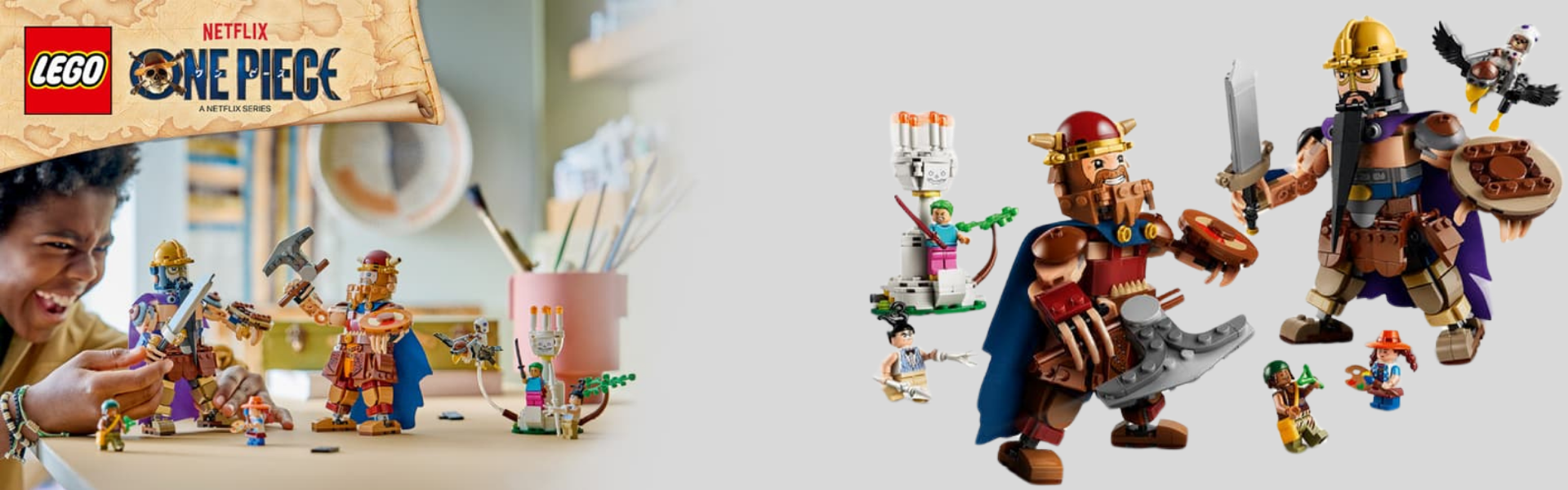 LEGO ONE PIECE Dorry vs Brogy Giganții din Micuța Grădină 75644