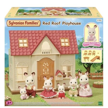 Casuta cu Acoperis Rosu si Figurina Iepuras, + 3 ani, Sylvanian Families