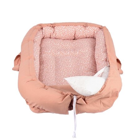 Co-sleeper Nest antiregurgitare, Salmon Pink, 0-6 luni, Sevibebe 815366