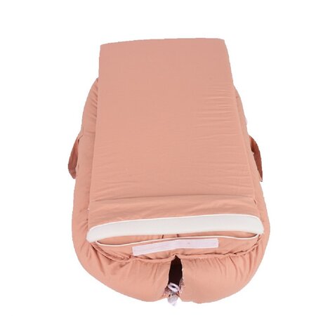 Co-sleeper Nest antiregurgitare, Salmon Pink, 0-6 luni, Sevibebe 815371