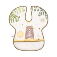 Baveta impermeabila cu protectii pentru umeri si buzunar de colectare, Honey Hunters, 6 luni+, Sevibebe