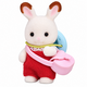 Figurina bebe Iepurasul ciocolata, 3 ani+, 1 bucata, Sylvanian Families 815466