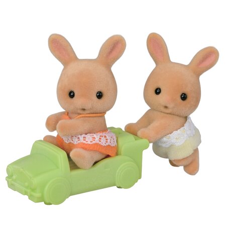 Figurine gemenii Iepurasi Sunny, 3 ani+, Sylvanian Families 815506