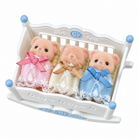 Figurine Ursuleti adormiti biscuit tripleti, 3 ani+, Sylvanian Families