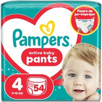 Scutece tip chilotel Active Baby Pants, marimea 4, 9-15 kg, Jumbo Pack, 54 bucati, Pampers