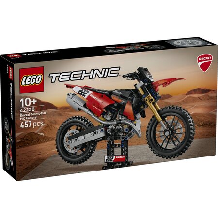 Motocicleta Ducati Desmo450 MX, versiunea de uzina, 42238, + 10 ani, 457 piese, Lego 815542