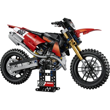 Motocicleta Ducati Desmo450 MX, versiunea de uzina, 42238, + 10 ani, 457 piese, Lego 815543