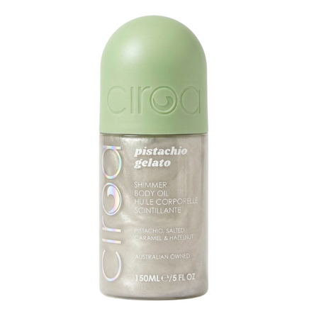 Ulei de corp cu particule stralucitoare, Pistachio Gelato, 150 ml, Ciroa