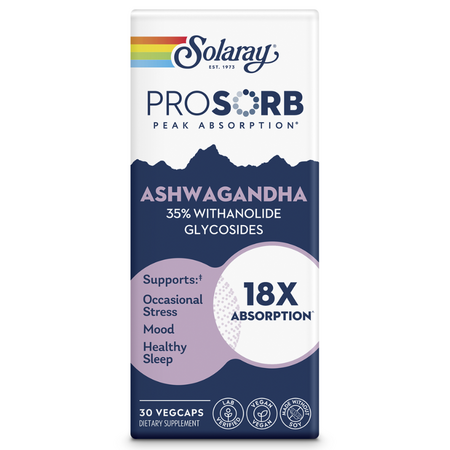 Prosorb Ashwagandha, 240 mg, 30 capsule vegetale, Solaray