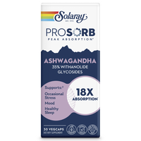Prosorb Ashwagandha, 240 mg, 30 capsule vegetale, Solaray