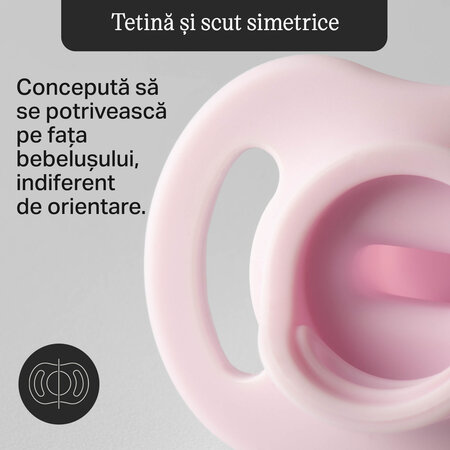 Suzete cu tetina simetrica UltraLight, Albastru, 6-18 luni, 2 bucati, Tommee Tippee 815864