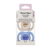 Suzete cu tetina simetrica UltraLight, Albastru, 6-18 luni, 2 bucati, Tommee Tippee