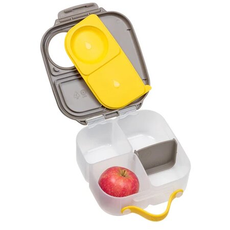 Cutie pentru pranz cu compartimente Mini Lunchbox, Gri/Galben, Batman, 1 litru, BBox 815889
