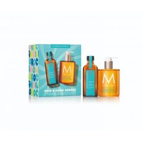 Set pentru ingrijirea parului si mainilor Summer Treatment Original + Hand Wash, 100 ml + 360 ml, Moroccanoil