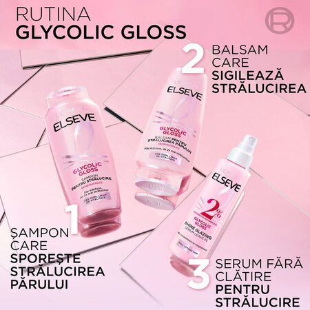 Balsam pentru stralucirea parului Glycolic Gloss, 200 ml, Elseve 815965