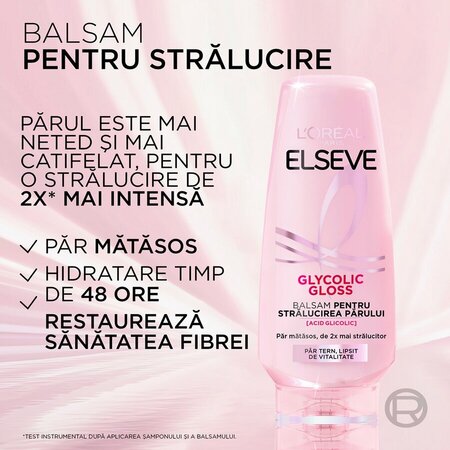 Balsam pentru stralucirea parului Glycolic Gloss, 200 ml, Elseve 815968