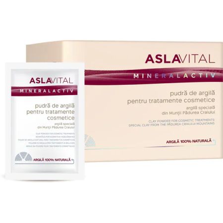 Pudra de argila pentru uz cosmetic MineralActiv AslaVital, 200 g, Farmec