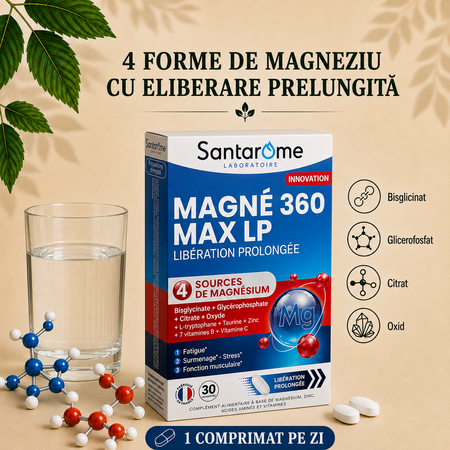 Magne 360 Max LP, 30 comprimate, Santarome 816072