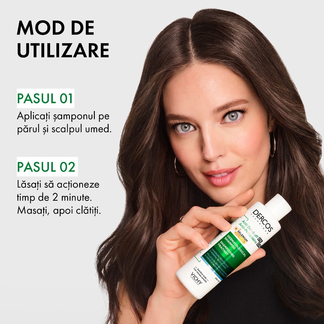 Mod de utilizare Vichy Dercos Sampon Antimatreata