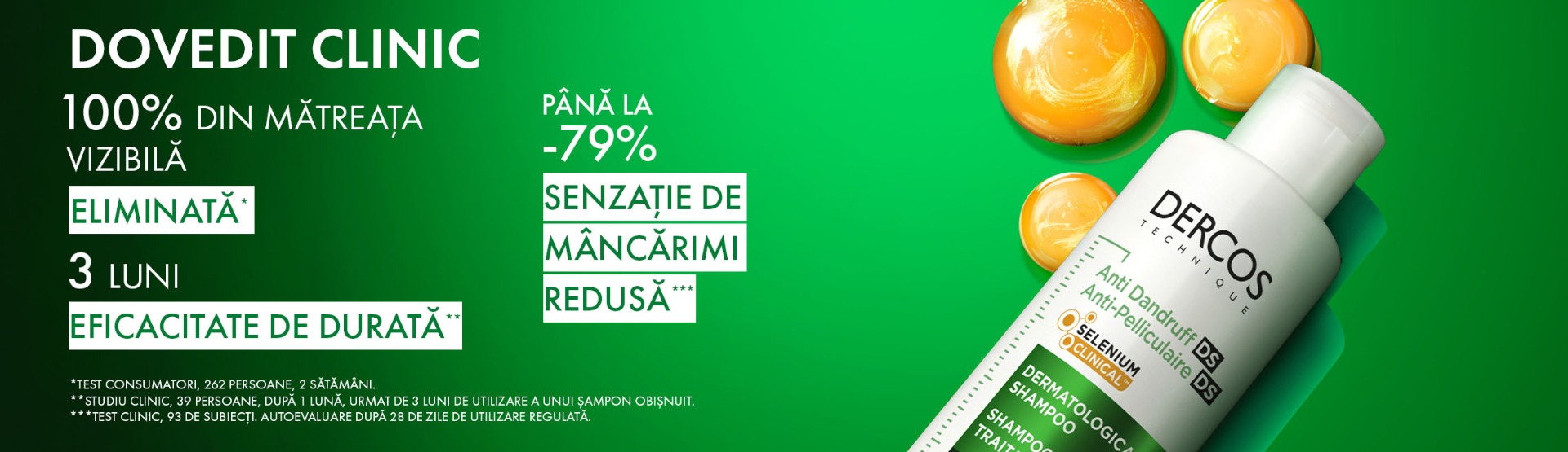 Vichy Dercos Sampon Antimatreata - eficacitate dovedita clinic
