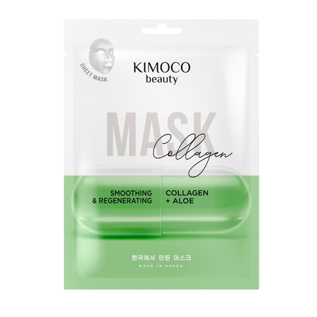 Masca tip servetel cu colagen si aloe Beauty, 23 ml, Kimoco