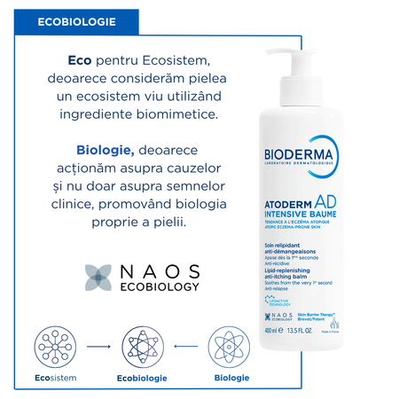 Balsam pentru piele foarte uscata pana la atopica Atoderm AD Intensive, 400 ml, Bioderma 816165