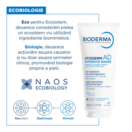 Balsam pentru piele foarte uscata pana la atopica Atoderm AD Intensive, 200 ml, Bioderma 816180