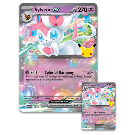 30th ex Box Sylveon, 4 boostere, carte promotionala si carte holografica supradimensionata, 6 ani+, Pokemon TCG 816391